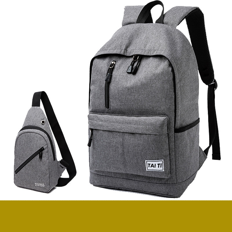 Backpack Men's Backpack Large Capacity Large Junior High School Student School Bag Simple