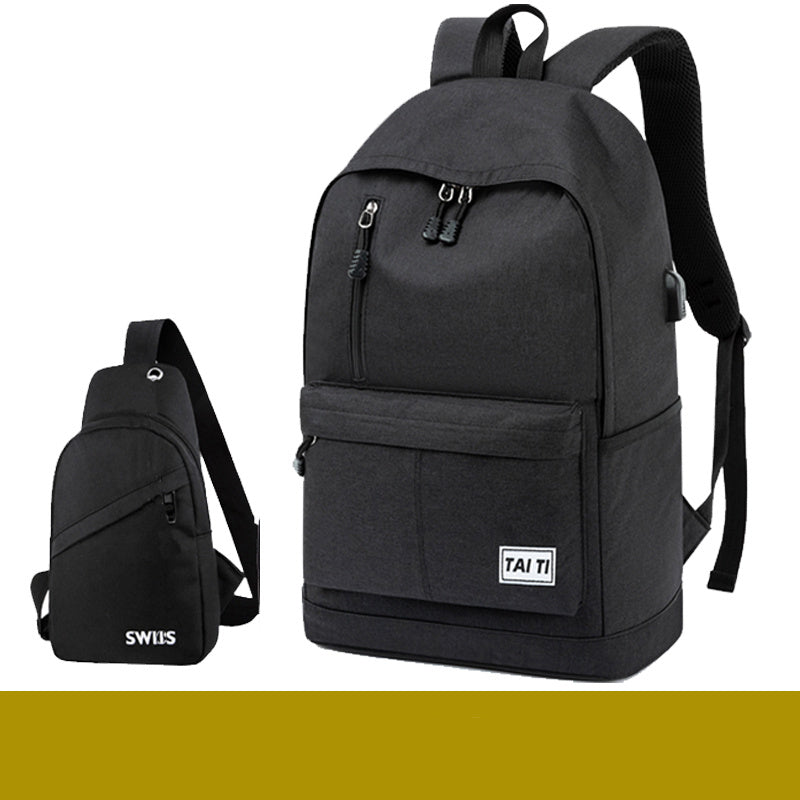 Backpack Men's Backpack Large Capacity Large Junior High School Student School Bag Simple