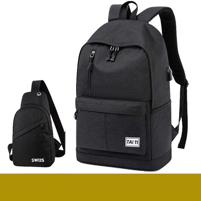 Backpack Men's Backpack Large Capacity Large Junior High School Student School Bag Simple