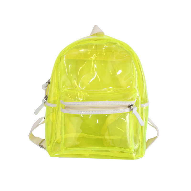 Transparent Backpack Electric Syllable Beach Plastic Backpack School Bag
