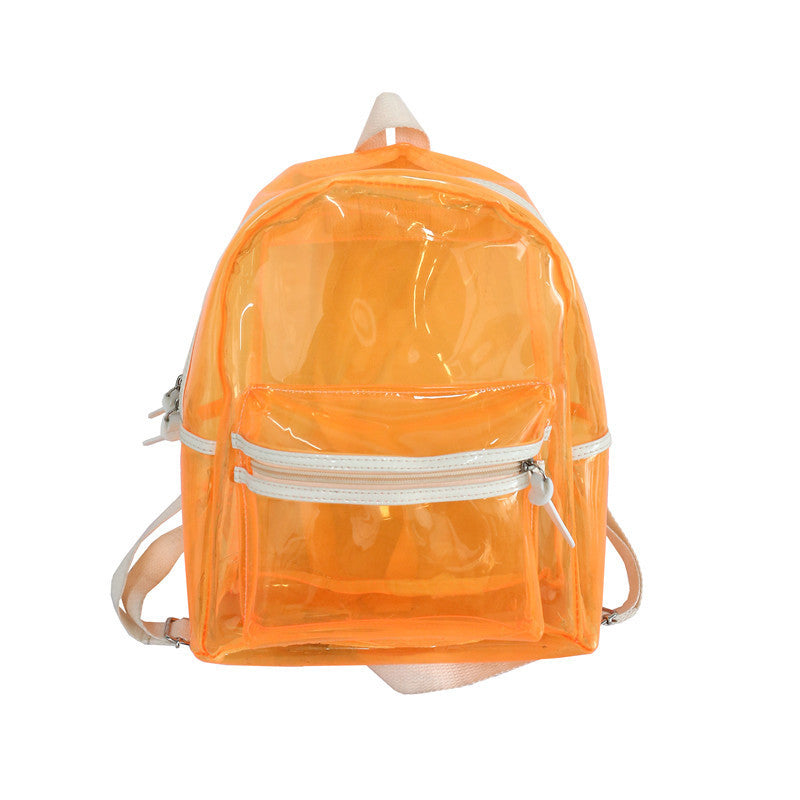 Transparent Backpack Electric Syllable Beach Plastic Backpack School Bag