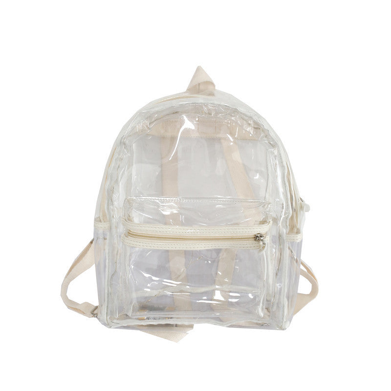 Transparent Backpack Electric Syllable Beach Plastic Backpack School Bag