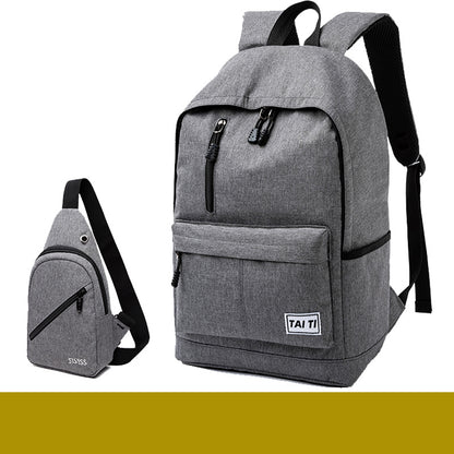Backpack Men's Backpack Large Capacity Large Junior High School Student School Bag Simple