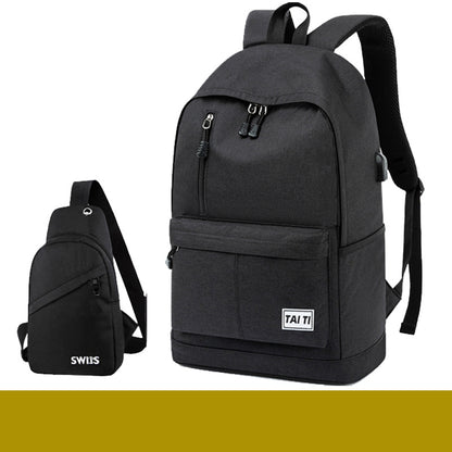 Backpack Men's Backpack Large Capacity Large Junior High School Student School Bag Simple